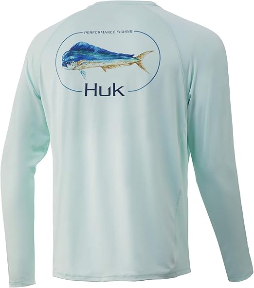 HUK Kc Pursuit Long Sleeve Shirt Performance Fishing Shirt, Dorado