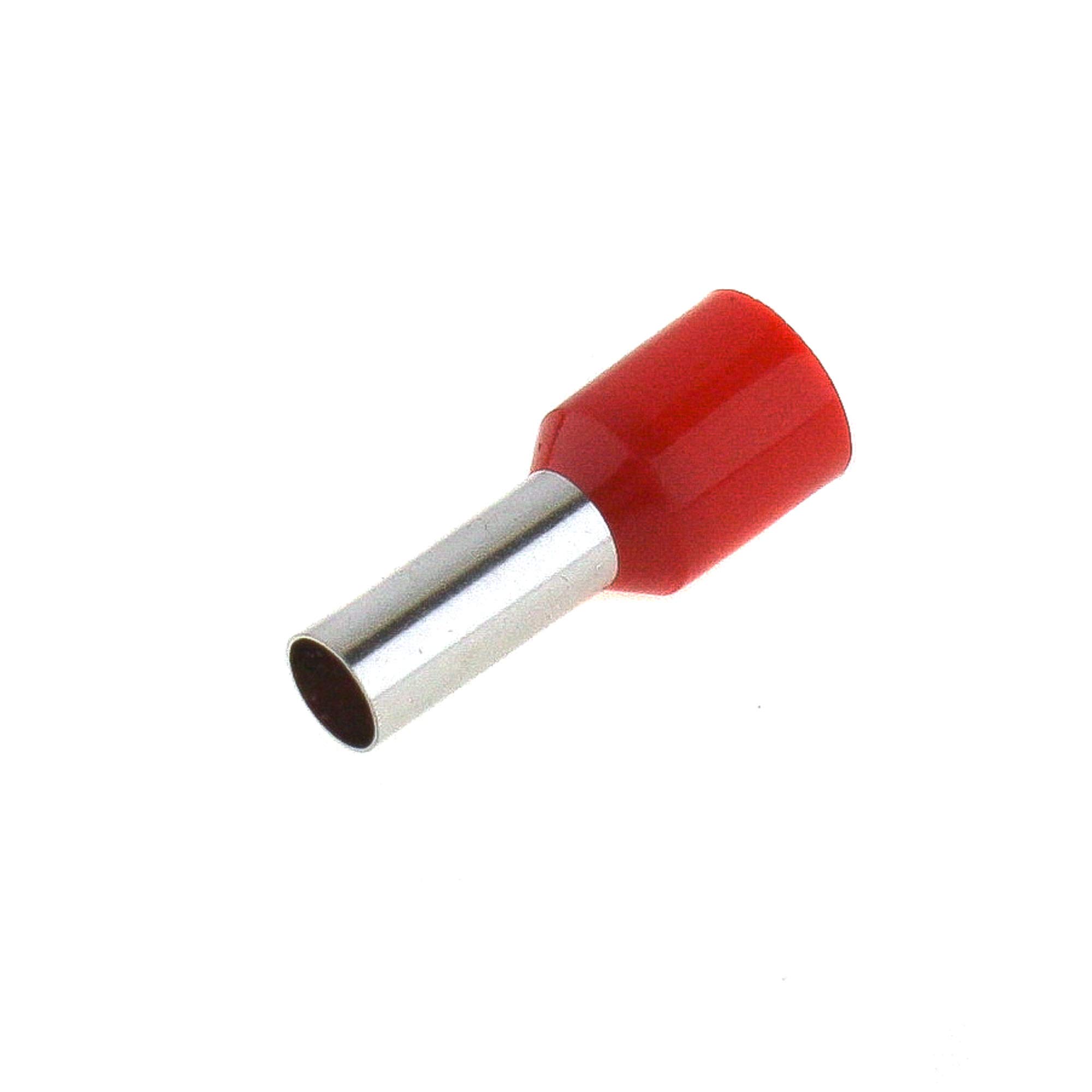 SeKi Iso. 10.0 mm² Wire End Ferrules, Red, Pack of 100, Industrial Quality 10 mm