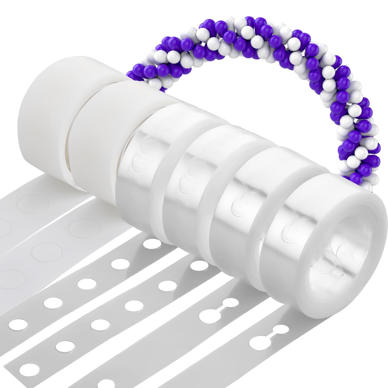 Photo 1 of Molain Balloon Arch Strip Kit for Garland, 65.7 Feet Balloon Tape Strips and 200 Glue Point Dot Stickers for Party Wedding Birthday Baby Shower Decorations