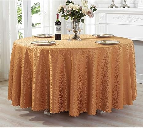 Amazon Lizvivy ポリエステル100 円形テーブルクロスをテーブルクロス ウェディングパーティーのレストランのための固体ソフトディナー テーブルカバー Color B Size Round 260cm テーブルクロス オンライン通販