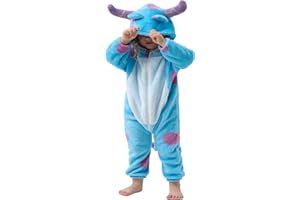 SCOPUCI Unisex Baby Animal Onesie Pajamas,Infant Flannel Halloween Cosplay Costume, Toddler Christmas Homewear/Sleepwear