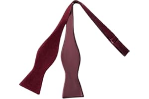HOULIFE Mens Self Tie Bow Ties, Velvet Formal Bowtie Solid Color Adjustable Tuxedo Self-tied Bow Tie for Wedding Party Prom