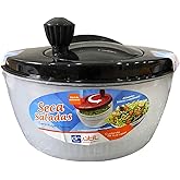 Centrífuga De Salada Secador Verduras Manual 4 Litros Preto