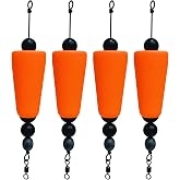 MANGROVE MADE Premium Popping Cork with Titanium Wire &ndash; Weighted Saltwater Fishing Float, Loud Rattling Click Cork for Snook, Redfish &amp; Speckled Trout, Inshore Rig, High Visibility