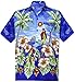 LA LEELA Men's Aloha Hawaiian Shirt Short Sleeve Button Down Casual Beach Party