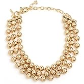 Lele Sadoughi Women's Diana Triple Row Necklace, Gold, One Size