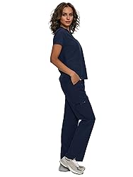 floralhue Scrubs for Women, V-Neck Scrubs Top