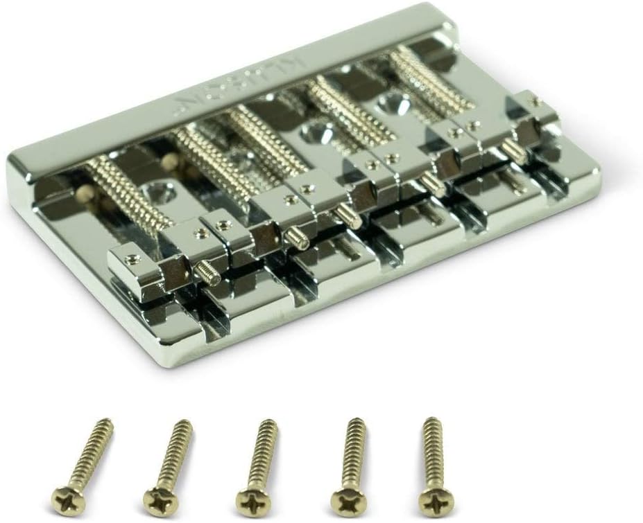 Kluson High Mass 5 String Bass Bridge Zinc Chrome
