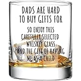 Fatbaby Funny Gifts For Dad From Daughter Son,Humorous Dad Gifts Whiskey Glasses,Birthday Father’s Day Thankgiving Christmas Mug For Father Old Fashioned Wine Glass 10 OZ