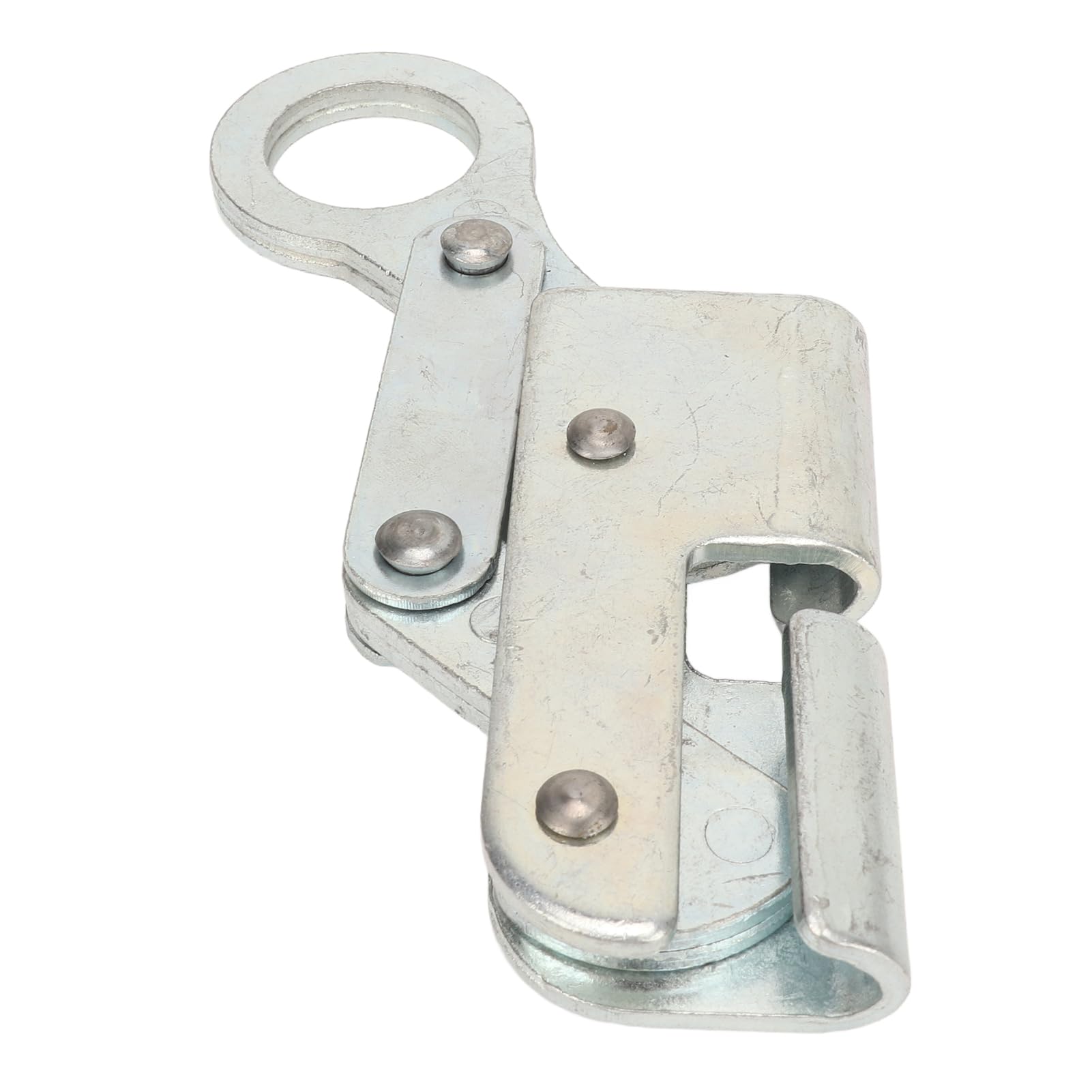 Alomejor Self Locking Rope Grab with Spring Strong Load Bearing Round Hole Design Galvanized Steel for 8-12mm Rope