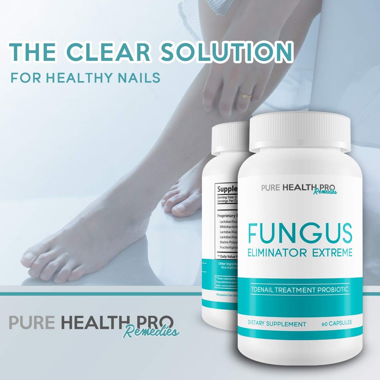 Fungus Eliminator Extreme - Toenail Treatment Probiotic - Probiotics for Overall Health - Probiotic Supplement Nail Fungus Eliminator - Fungus Eliminator Pure Health Pro Remedies: Health & Personal Care