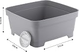Minky 11L Washing Up Bowl with Plug & Strainer Grey UK Made view 2