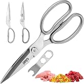 Premium Kitchen Scissors All Stainless Steel &ndash; Lifetime Replace. Warranty* | Gidli Heavy Duty Kitchen Shears for Food &amp; Cooking - All Purpose Sharp Scissors &ndash; Dishwasher Safe, Comes Apart -Easy Cleaning