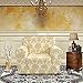CHUN YI 1-Piece Stylish Printed Polyester Spandex Fabric Armchair Slipcover Soft Elastic Sofa Couch Cover for 1 Seat Arm Chair (Chair, Yellow Flower)