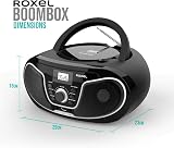 Roxel RCD-S70BT Portable Boombox CD Player with Remote Black view 2