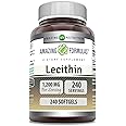 Amazing Formulas Lecithin 1200mg High Potency 240 Softgels Supplement | Non-GMO | Gluten Free