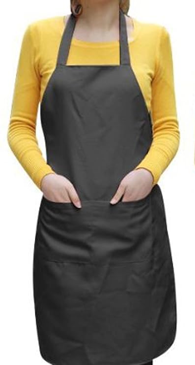 AIRWILL 100% Pack of Cotton Solid Color Aprons (65cm, Solid)