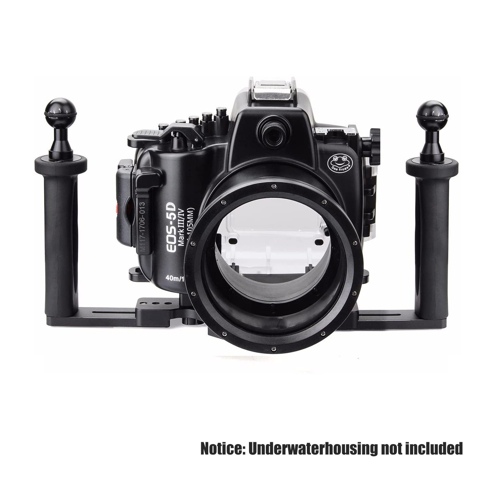 SeaFrogs Two Hands Extendable Aluminium Tray Lightweight Diving Handle Bracket Grip for Underwater Camera Housing w/Stainless Steel Mounting Plate 1/4
