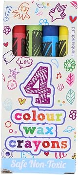 HENBRANDT 24 x Mini Kids Crayons Box 4 Assorted Colours 8 cm Non-Toxic view 5