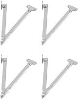 QWORK 4 Pcs Steel Drop Down Hinge Lid Stay Folding Hinge Furniture view 7