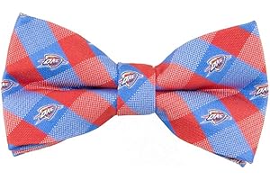 Eagles Wings Oklahoma City Thunder Checked Logo Bow Tie - NBA Basketball Team Logo