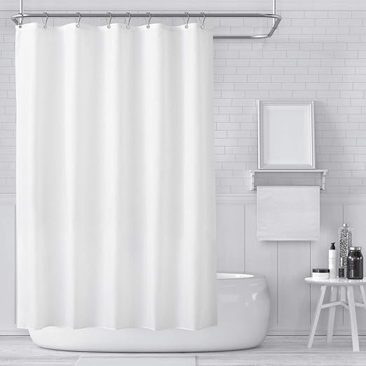 Carttiya Shower Curtain Fabric White Shower Curtains Waterproof