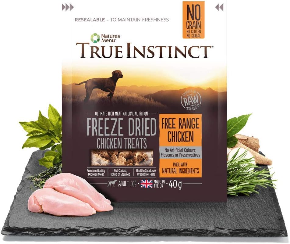 Natures Menu True Instinct Freeze Dried Dog Treats Free Range Chicken (8 x 40g)