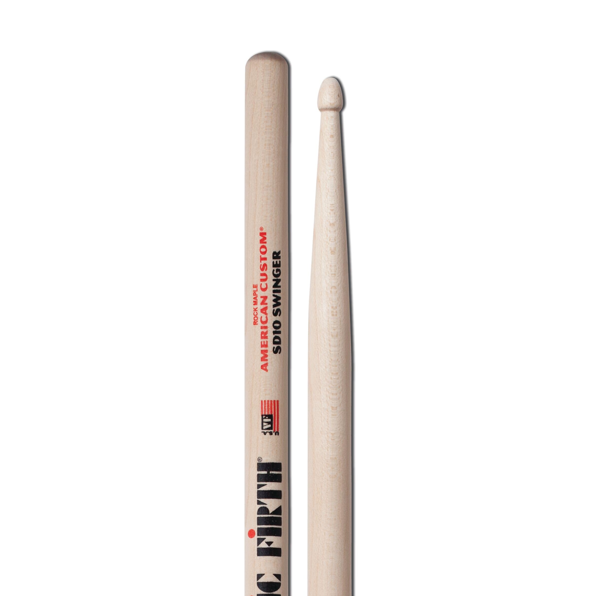 Vic Firth American Custom Series Drumsticks - SD10 Swinger - Wood Tip