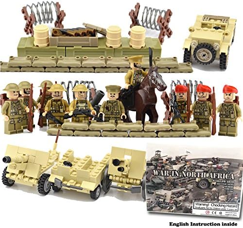 WW2 British Army Custom Soldier Minifigures -Military Building Block Toy Set
