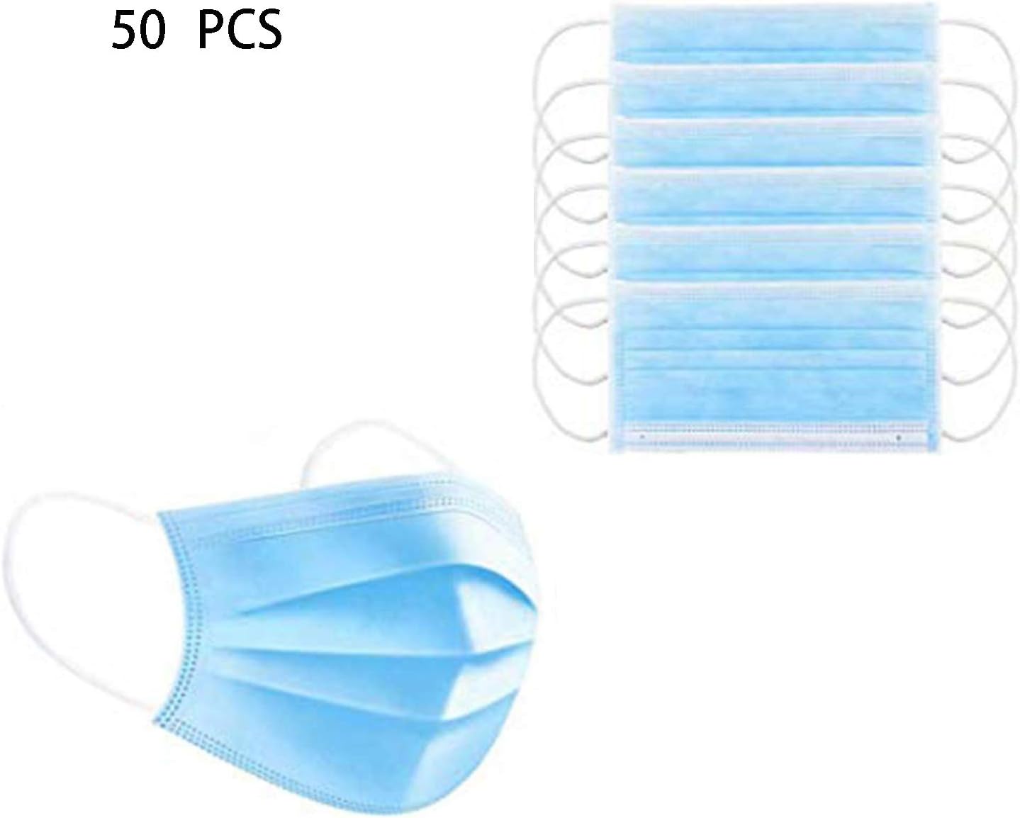 Vocco Disposable Fаce Mаsks for Children and Adults-Ideal Mouth Mаsks (Pack of 50)