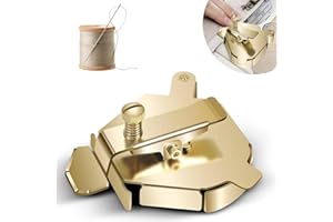 WONTOPER Magnetic Sewing Guide, Polygonal Hemmer Guide for Sewing Machine, 2025 Upgraded Multi-Purpose Magnetic Stainless Steels Guide for Sewing Machine, Quilting Supplies and Accessories (Golden)