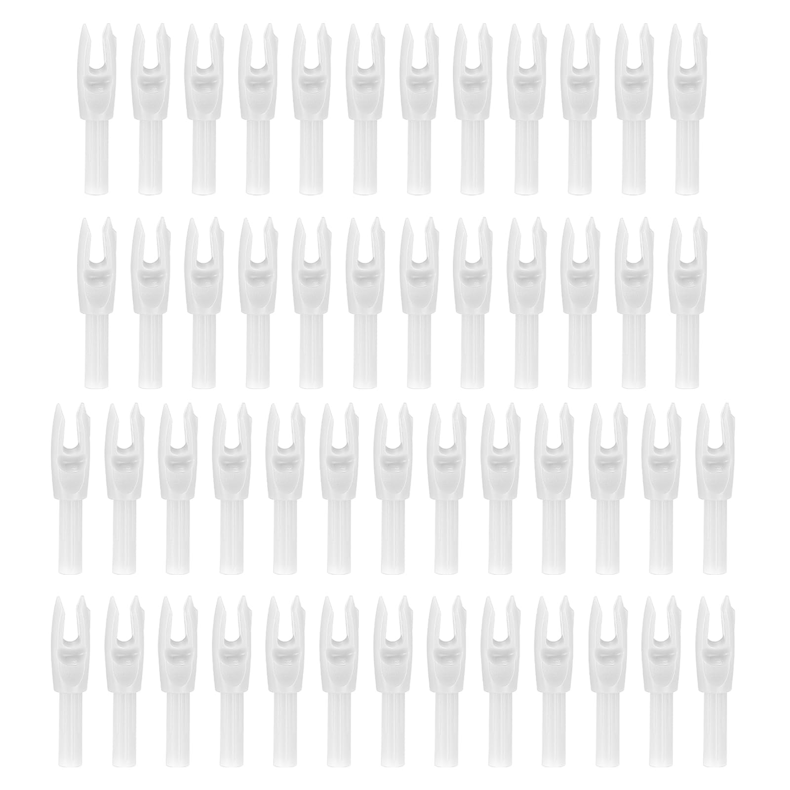 PATIKIL Archery Arrows Nocks 4.2mm 0.165", 50 Pack Insert Arrow Nock Replacement for Hunting Arrows Compound Bow Recurve Bow, White