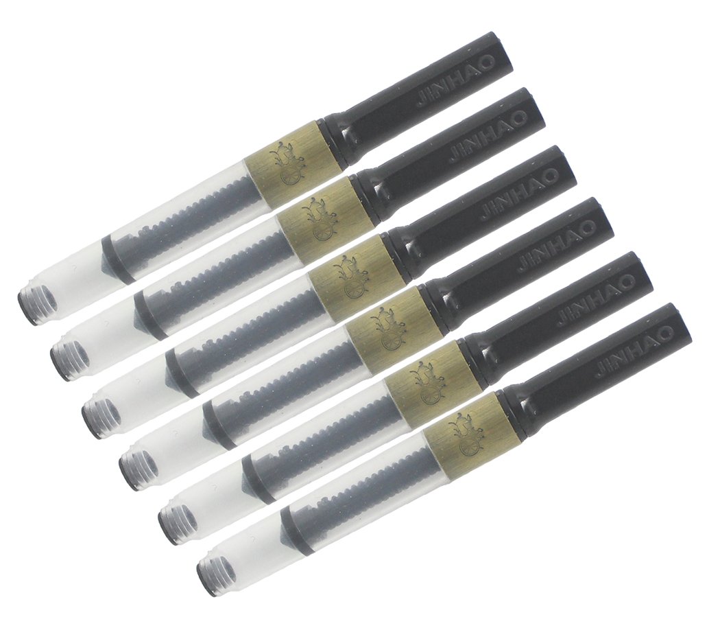 Gullor Jinhao Fountain Pen Deluxe Ink Converter, Pack of 6 PCS, Metal