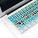 Allytech Unique Pattern Series Keyboard Cover Silicone Skin for MacBook Pro 13/15 Inch (with/Without Retina Display) MacBook Air 13 Inch, Green Beach with Coconut Tree