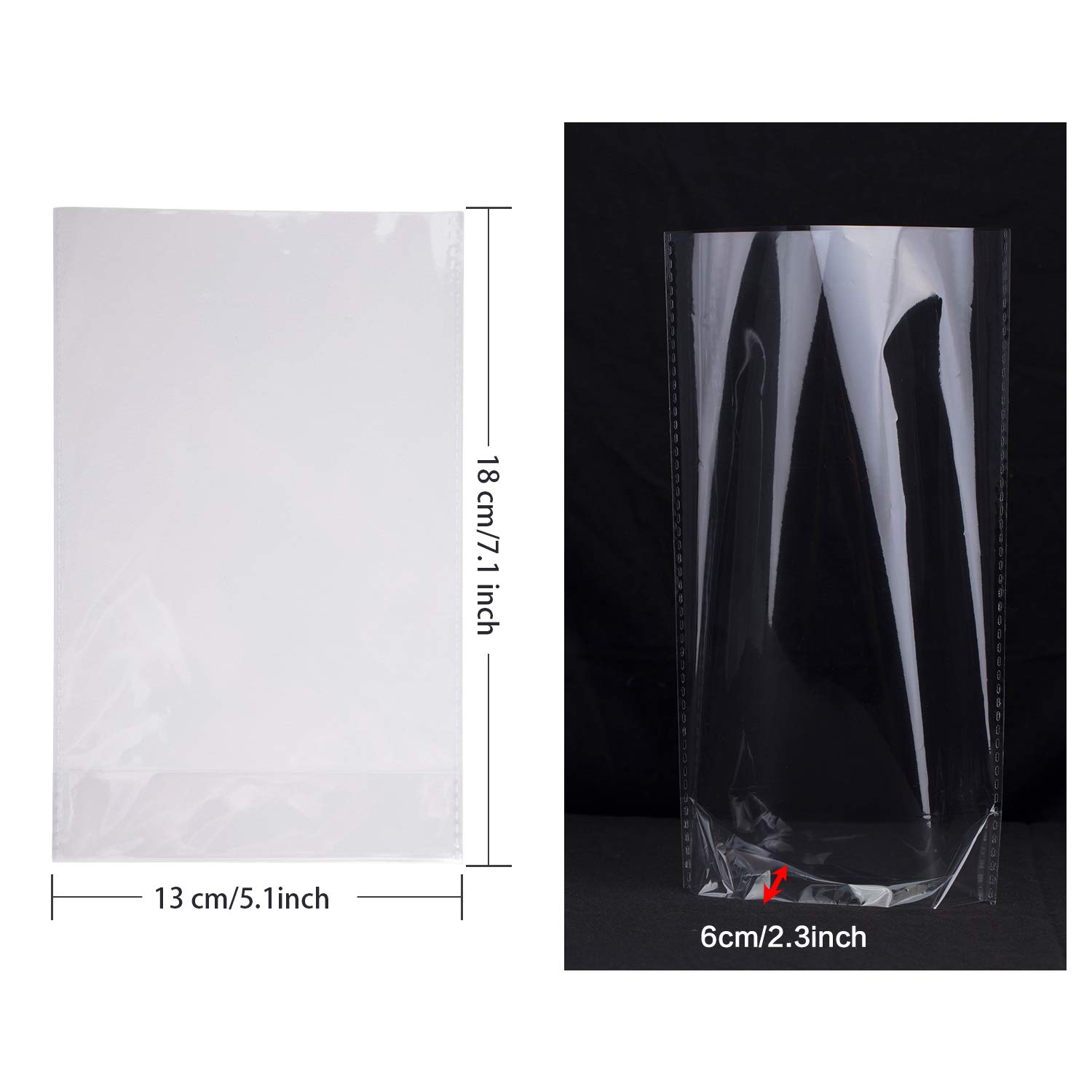 50PCS Clear Cellophane Treat Bags - Image 3