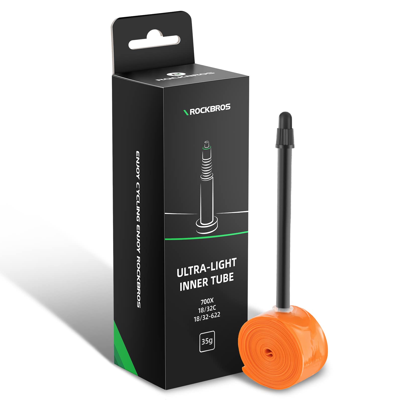 ROCKBROS 24g/35g Ultralight TPU Inner Tube 700 x 18-32C Bike Inner Tube Lightweight with 65mm/85mm Valve Road Bicycle Tire 28'' 702C