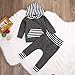 Newborn Baby Boy Girl Warm Hoodie T-Shirt Top + Pants Outfits Set Kids Clothes Grey