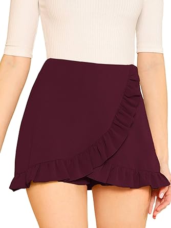 ruffle wrap skort