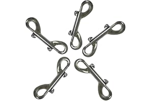 SHUXY Snap Hooks Double Ended Bolt Snaps Trigger Snaps Clasp Buckle Trigger Clip Best Spring Pet Buckle Key Chain for Linking Dog Leash Collar Handmade Crafts Project, Plating and Oil Seal, 5PCS Black