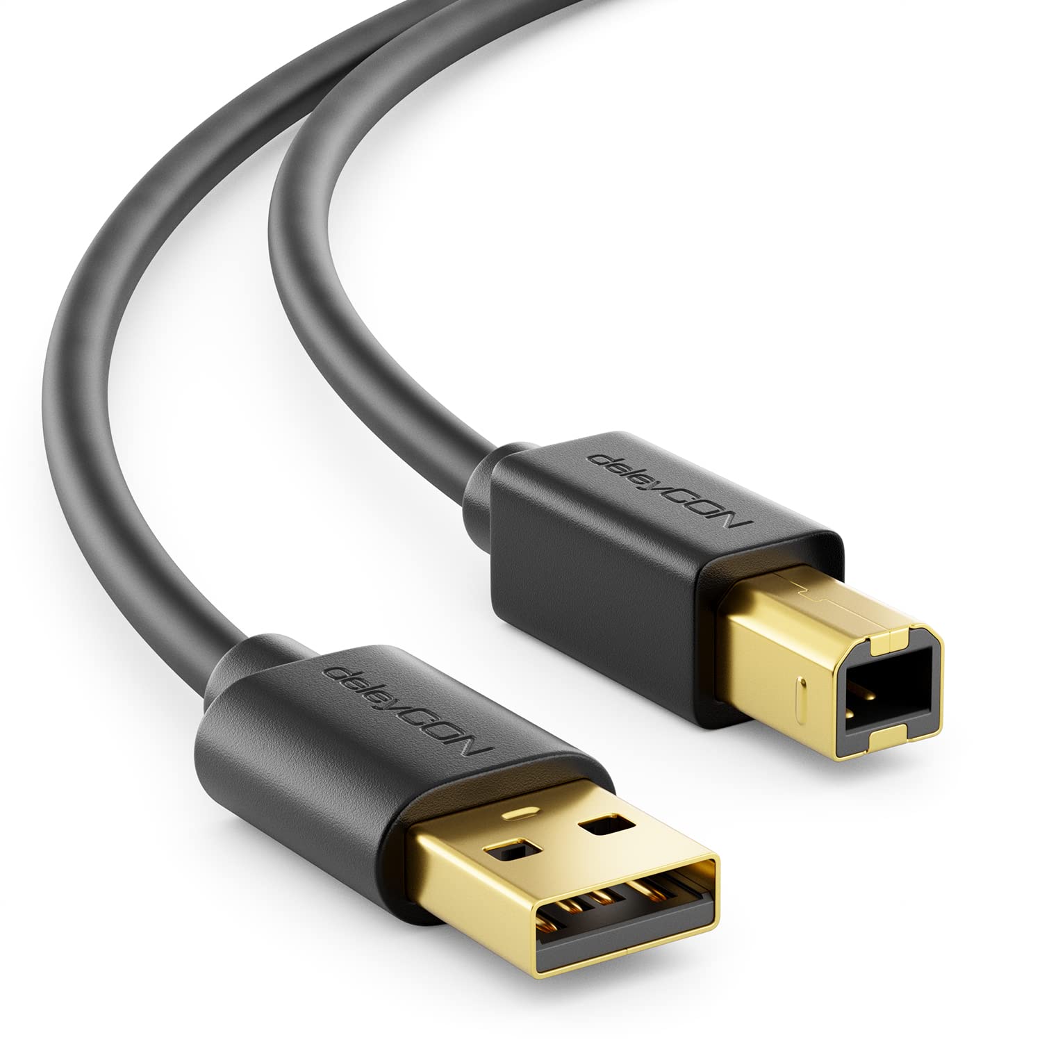 USB 2.0 Cable A/B Black. 3 m
