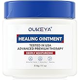 OUKEYA Healing Ointment, Advanced Therapy Skin Protectant, Multi-Purpose Healing Ointment and Body Moisturizer, For Dry, Cracked Skin, Minor Cuts and Burns, Soothes Cracked Hands and Chapped Lips