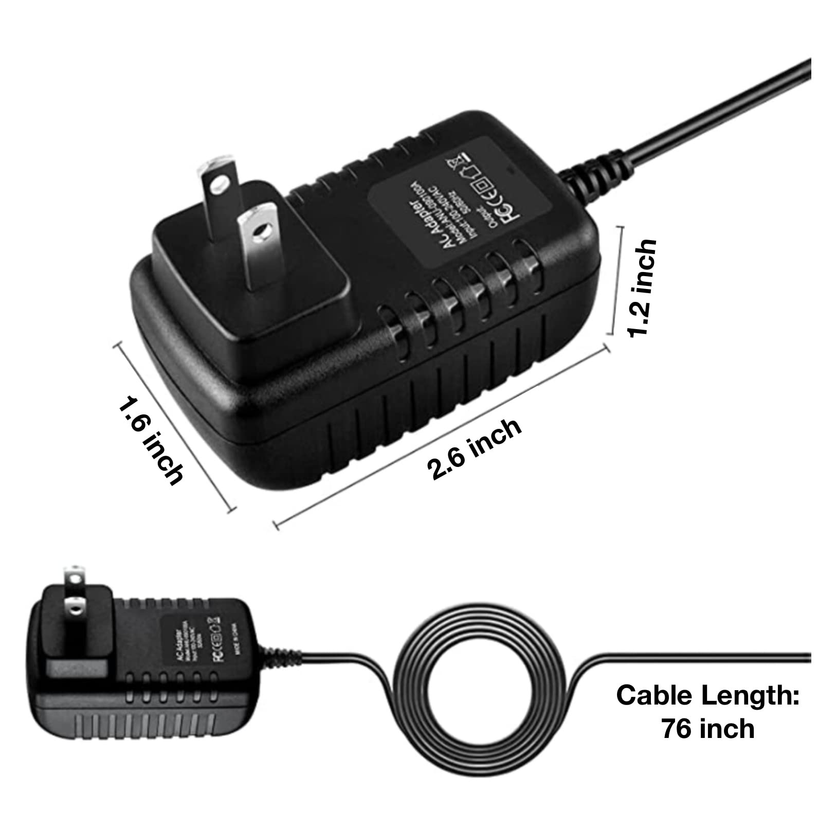 New AC Adapter Power for Fisher-Price BGB32 My Little Snugabunny Cradle 'n Swing
