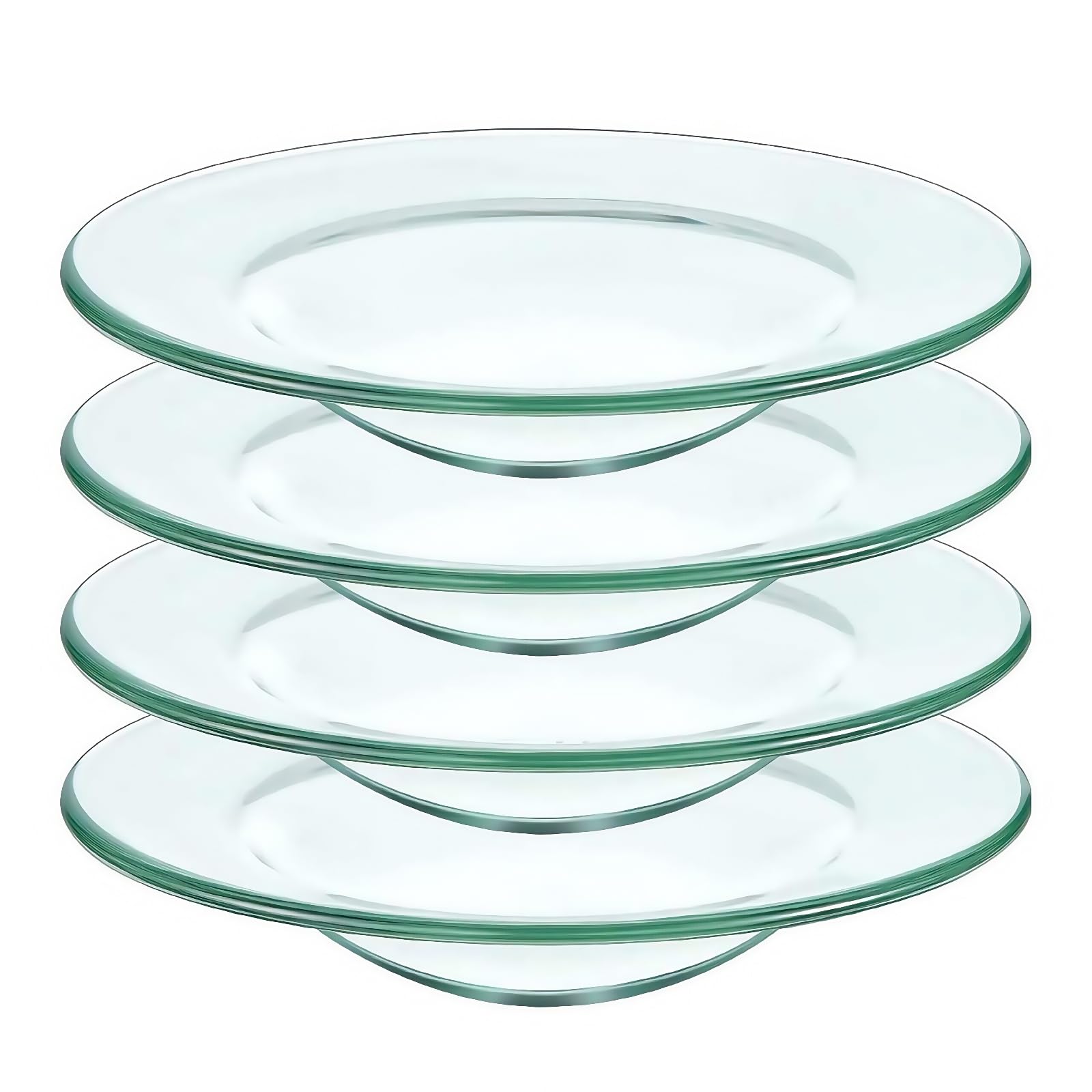 Replacement Glass Dish For Oil Burner and Wax Melt Burner, Round Glass Tray For Aromatherapy Lamp and Tart Warmer 12cm (4Pcs, 4.5")