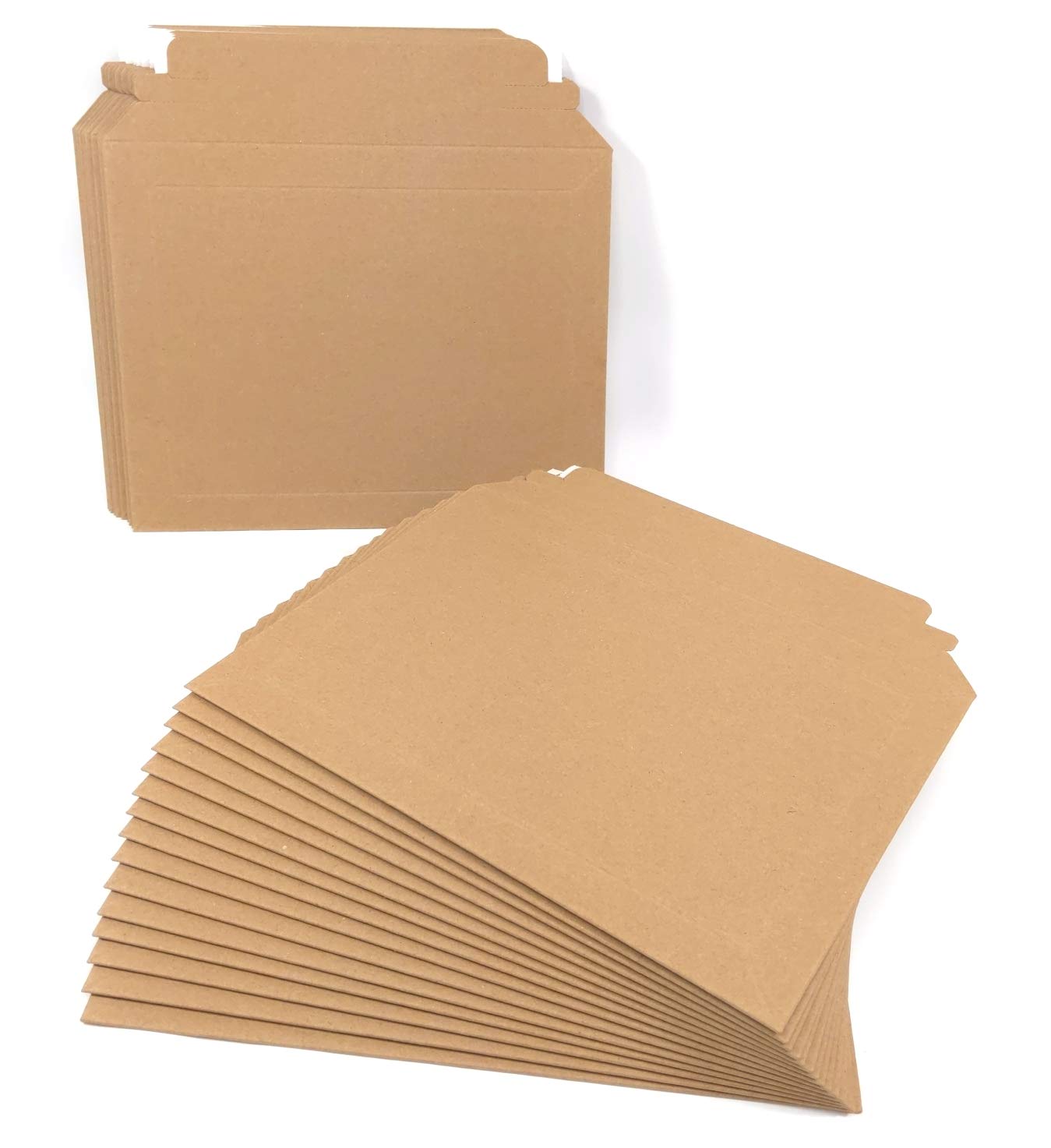 OfficeGear Cardboard Expanding Envelope Capacity Book Mailers (100 Pack) Premium A5 Size 180 x 235mm Recyclable Expandable Solid Board Envelopes with Adhesive Strip - Made from 100% Recycled Materials