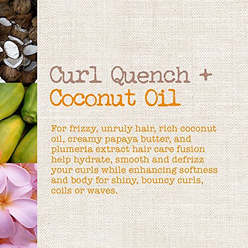 MAUI MOISTURE CURL QUENCH + COCONUT OIL SHAMPOO + CONDITIONER TO HYDRATE AND DETANGLE TIGHT CURLY HAIR, SOFTENING SHAMPOO, VEGAN, SILICONE & PARABEN-FREE, 13 FL OZ