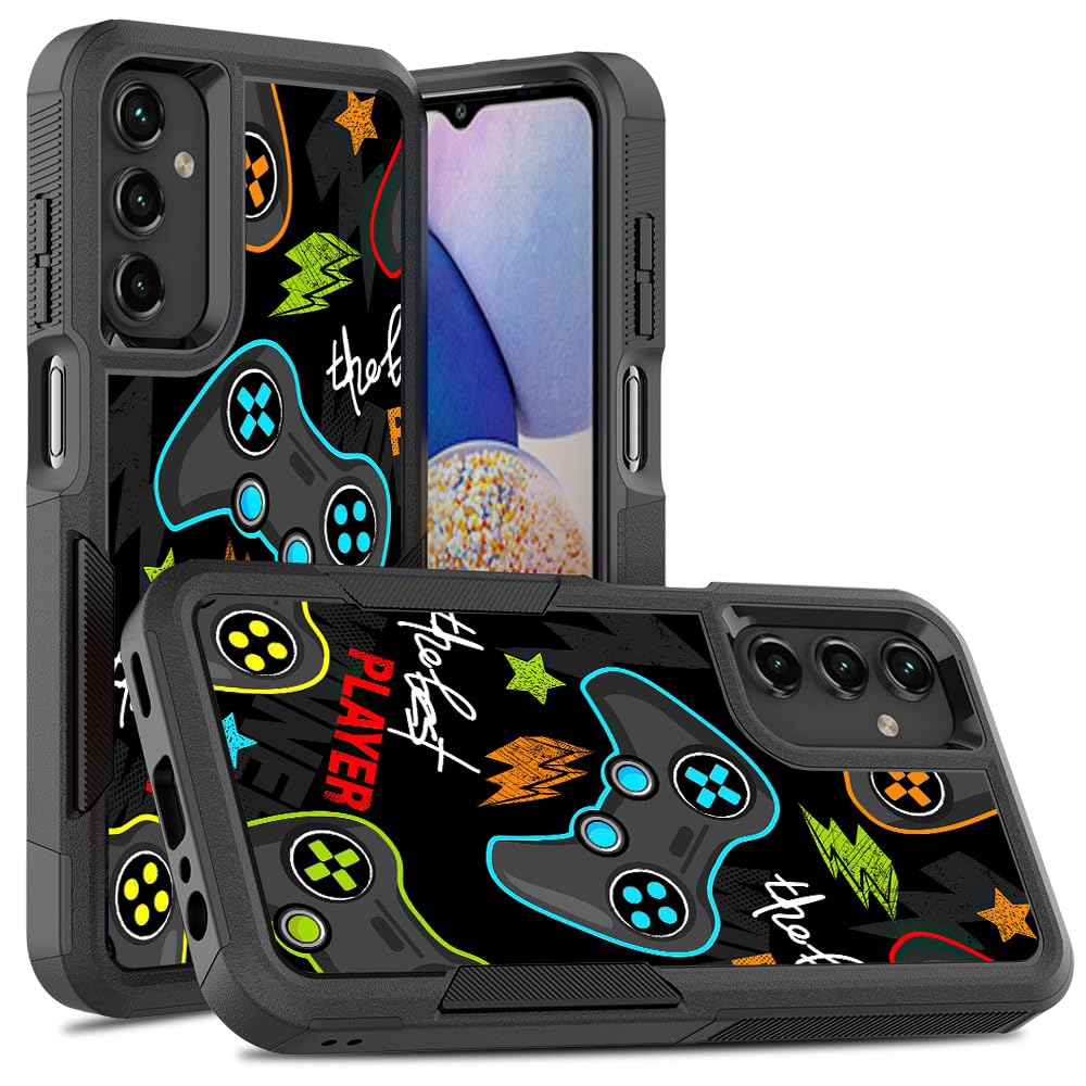 Photo 1 of Candykisscase for Samsung Galaxy A15 5G, Video Game Gaming Controller Pattern Shock-Absorption Hard PC and Inner Silicone Hybrid Dual Layer Armor Defender Case for Samsung Galaxy A15 5G (2024)