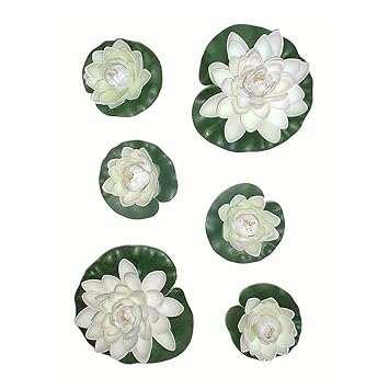 Winomo Lot De 6 Fleurs De Lotus Artificielles