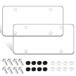 License Plate Protector 2 Pack, Clear License Plate