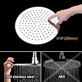 Ibergrif M20298 Rain Shower Head 10 Inch Chrome 304 Stainless Steel Ultra Thin view 6