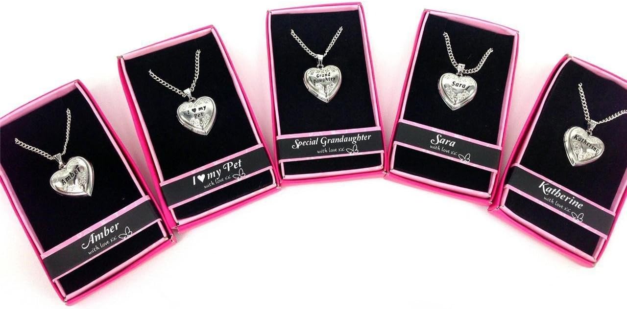Personalised Name Love Lockets Necklace - Special Mum/Sister/Daughter/Auntie/Nan/Grandaughter/Cousin/Niece/Best Friend/I Love You